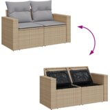 vidaXL Set vrtnog kauča od 8 komada s jastučićima Bež Poli ratan Akacija | shoptok.hr