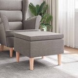  Stolac s drvenim nogama smeđe-sivi od tkanine | shoptok.hr