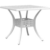  Vrtni stol bijeli 80x80x75 cm od lijevanog aluminija | shoptok.hr