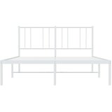  Metalni okvir za krevet s uzglavljem bijeli 140 x 190 cm | Eponuda.com