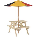  Piknik miza s sončnikom in klopmi za otroke, (5000329594) | Shoptok.si