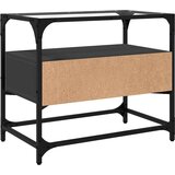 TV ormarić sa staklenom površinom crni 60 x 35 x 51 cm drveni | shoptok.hr