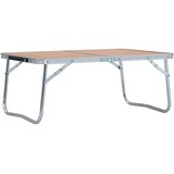 vidaXL Zložljiva miza za kampiranje rjava iz aluminija 60x40 cm | Shoptok.si