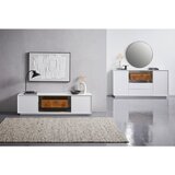 MID.YOU nizka omarica bela, barve hrasta | Shoptok.si