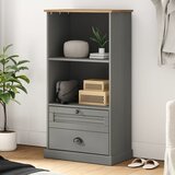  The Living Store Knjižna omara VIGO siva 60x35x114,5 cm trdna borovina - Knjižna Omara, (21431753) | Shoptok.si