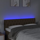  LED uzglavlje tamnosmeđe 160 x 7 x 78/88 cm od tkanine | Eponuda.com