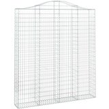 vidaXL Obokana gabonska košara 200x30x220/240 cm pocinkano železo | Shoptok.si