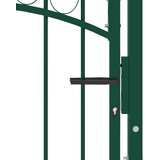  Vrata za ogradu EMMEN s lučnim vrhom čelik 100x98,5 cm zelena | shoptok.hr