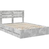  Krevetna konstrukcija s ladicama Betonski sivi 140 x 200 cm Siva 206 x 143 x 100 cm | shoptok.hr