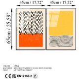 WALLXPERT dekorativna slika od kaljenog stakla (2 komada) uv 933 45 x 65 | ePonuda.com