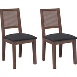  Jedilni stoli z blazinami 2 kosa Brown Solid Wood Rubber | Shoptok.si