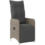  5-dijelni vrtni bistro set od poliratana s jastucima sivi Siva 90 x 90 x 75 cm | Shoptok.si