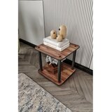 Hanah home bočni sto bookcase 2 tiers square walnut | Eponuda.com