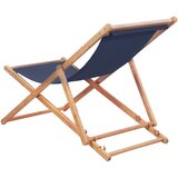  Sklopiva ležaljka za plažu od tkanine s drvenim okvirom plava | shoptok.hr