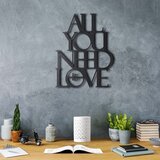 Wallity Zidna dekoracija All You Need Is Love, 50 x 39 cm, Crna | ePonuda.com