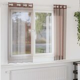 vidaXL Voile zavese z vponkami 2 kosa rjava 140x140 cm Cene