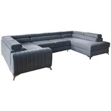 ELTAP Modra raztegljiva/s prostorom za shranjevanje kotna sedežna garnitura (desni kot/v obliki črke "U") Louis – | Shoptok.si