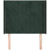  Vzglavje z ušesi temno zeleno 93x16x118/128 cm žamet, (20932761) | Shoptok.si