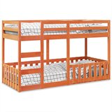 vidaXL Krevet na kat voštano smeđi 80 x 200 cm od masivne borovine | shoptok.hr