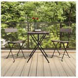  3-dijelni sklopivi bistro set od poliratana sivi | shoptok.hr