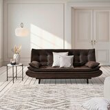 Time ZOFA S POSTELJNO FUNKCIJO, temno rjava tekstil | Shoptok.si