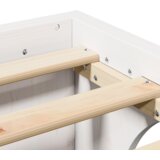 vidaXL Polni posteljni okvir Beli Trden les Polno Močan Pravokoten | Shoptok.si