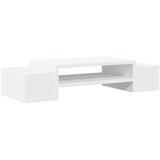  Stalak za monitor s pohranom bijeli 70 x 27 x 15 cm drveni | shoptok.hr