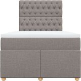 vidaXL Krevet s oprugama i madracem smeđesivi 120 x 190 cm od tkanine | shoptok.hr