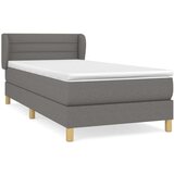 Box spring postelja z vzmetnico temno siva 100x200 cm blago, (20791187) | Shoptok.si