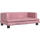  Dječja fotelja ružičasta 80 x 45 x 30 cm baršunasta | shoptok.hr