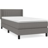  Box spring postelja z vzmetnico temno siva 90x190 cm blago, (20725778) | Shoptok.si