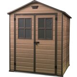 Keter Vrtna hiška Scala (236,8 x 185,8 x 227 cm, iz umetnega materiala DuoTech, nosilnost: 200 kg/m², rjava) | Shoptok.si