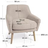 Kave Home Bež fotelj Candela – | Shoptok.si