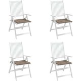 vidaXL jastuci za vrtne stolice 4 kom smeđe-sivi 50x50x3 cm od tkanine | shoptok.hr