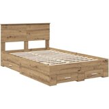  Okvir za krevet s ladicama Umjetnički hrast 120 x 190 cm | shoptok.hr