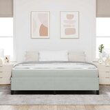  Krevetna konstrukcija Svijetlo siva 180 x 200 cm tkanina | shoptok.hr
