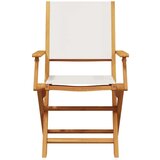  3-dijelni bistro set od tkanine i masivnog drva krem bijelim | shoptok.hr