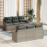  Set vrtnih sofa od 7 dijelova s jastučićima svjetlosivi poli ratan Cijene