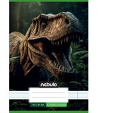 NEBULO bilježnica s linijama za 4. razred s uzorkom t-rexa A/5 21-32 | shoptok.hr