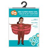  Kostum superjunakinje za dekleta - rdeč, 98-104 cm | Shoptok.si