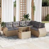 vidaXL 7-dijelni set vrtnih sofa od poliratana s jastucima bež | shoptok.hr