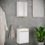 MID.YOU KOPALNICA ZA GOSTE bela, medeni hrast | Shoptok.si