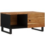 Maison Chic Klubska mizica - kavna mizica - Nizka mizica 80x50x40 cm trden akacijev les in inženirski les, (21753596) Cene