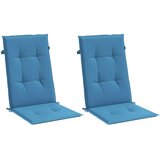  Jastuci za stolice 2 kom prošarano plavi 120x50x4 cm od tkanine | shoptok.hr