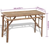  Pivski stol s 2 klupe 100 cm bambus | Eponuda.com