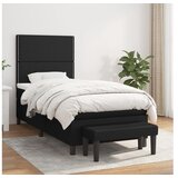 vidaXL Box spring postelja z vzmetnico črna 80x200 cm blago Cene