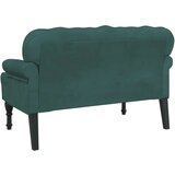  Klupa s naslonom tamnozelena 119 5 x 64 5 x 75 cm baršunasta | shoptok.hr