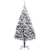 vidaXL Umjetno božićno drvce s 300 LED svjetlima Zelena 210 x 135 cm | shoptok.hr
