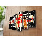 WALLXPERT Dekorativne slike na platnu, 19x70cm, 5 komada, Šarene Cijene