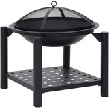 Posuda za vatru sa žaračem 54 x 54 x 55 cm čelična | shoptok.hr